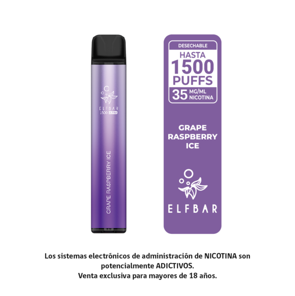 ELFBAR 1500 GRAPE RASPBERRY ICE