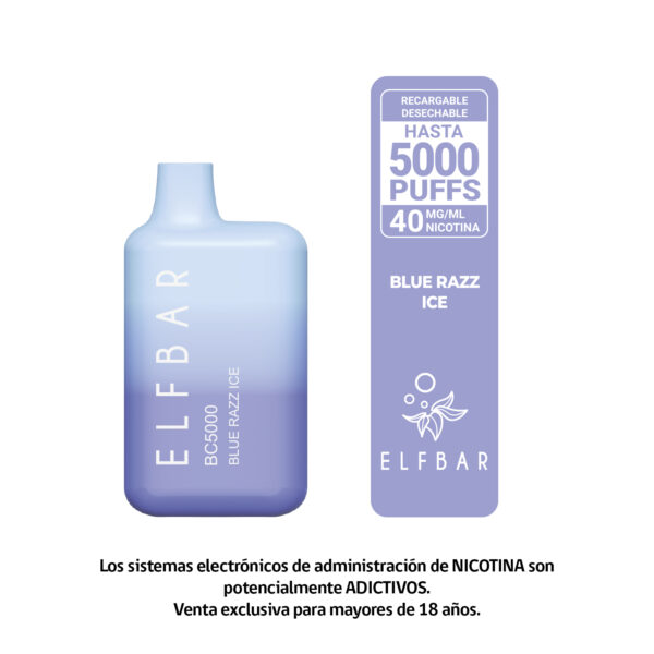 ELFBAR 5000 BLUE RAZZ ICE